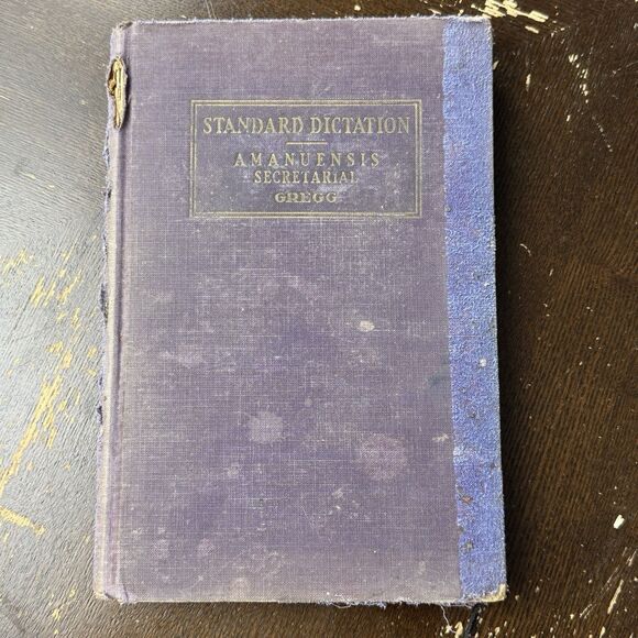 Other - Standard Dictation Amanuensis Secretarial Gregg 1929 Hard Cover Text Book Course